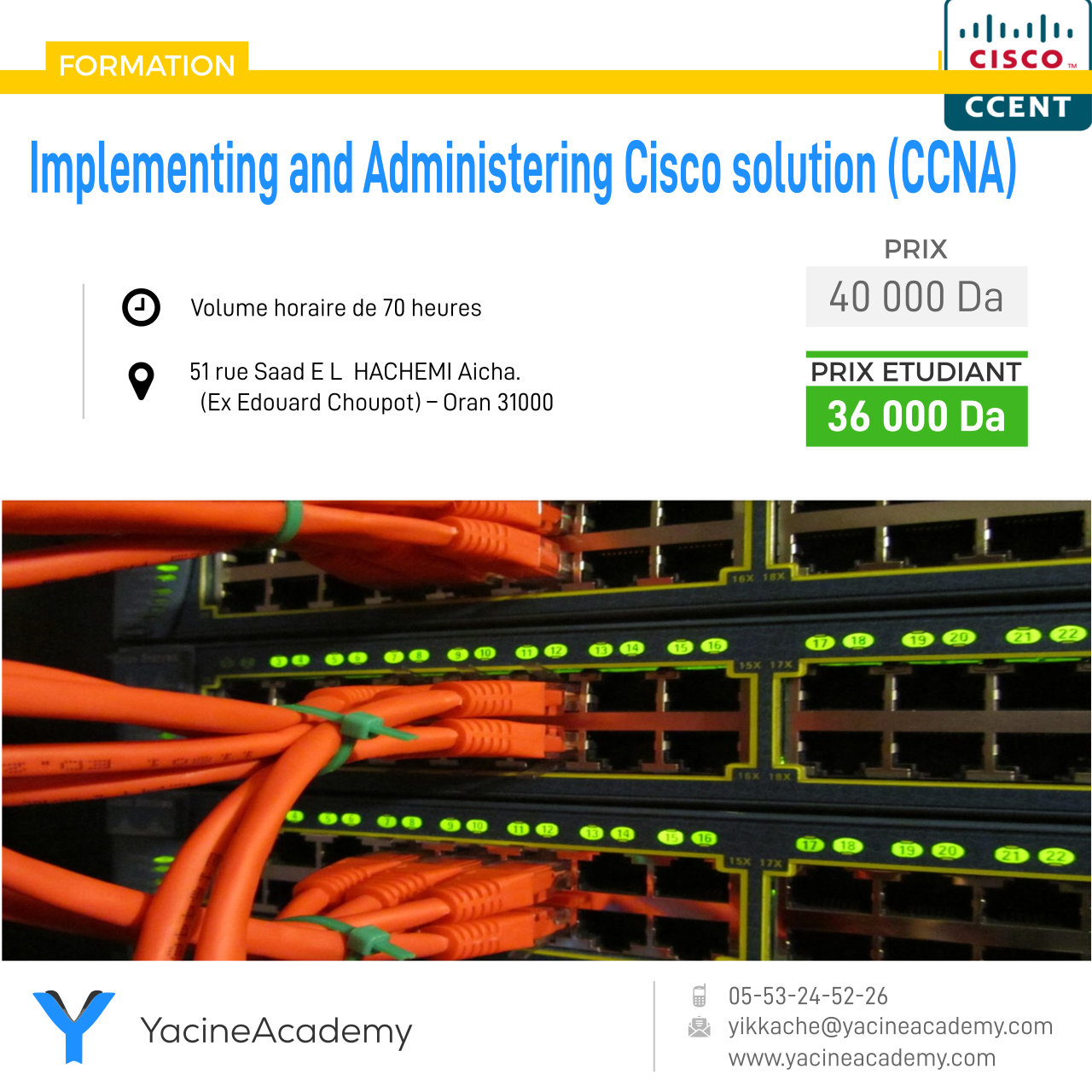 Implementing and Administering Cisco Solutions (CCNA)
